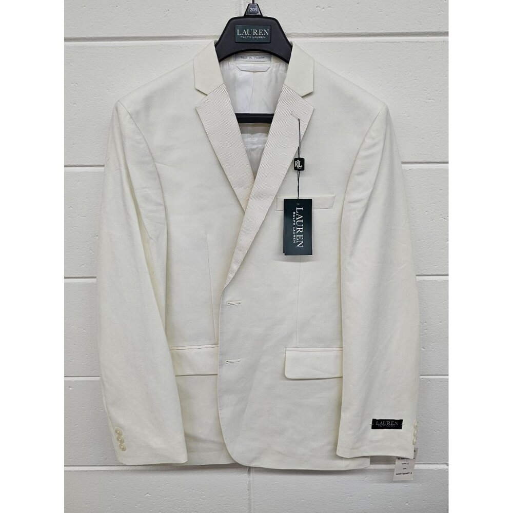 Lauren Ralph Lauren BLBB White Boy's Suit Blazer Size 8R
